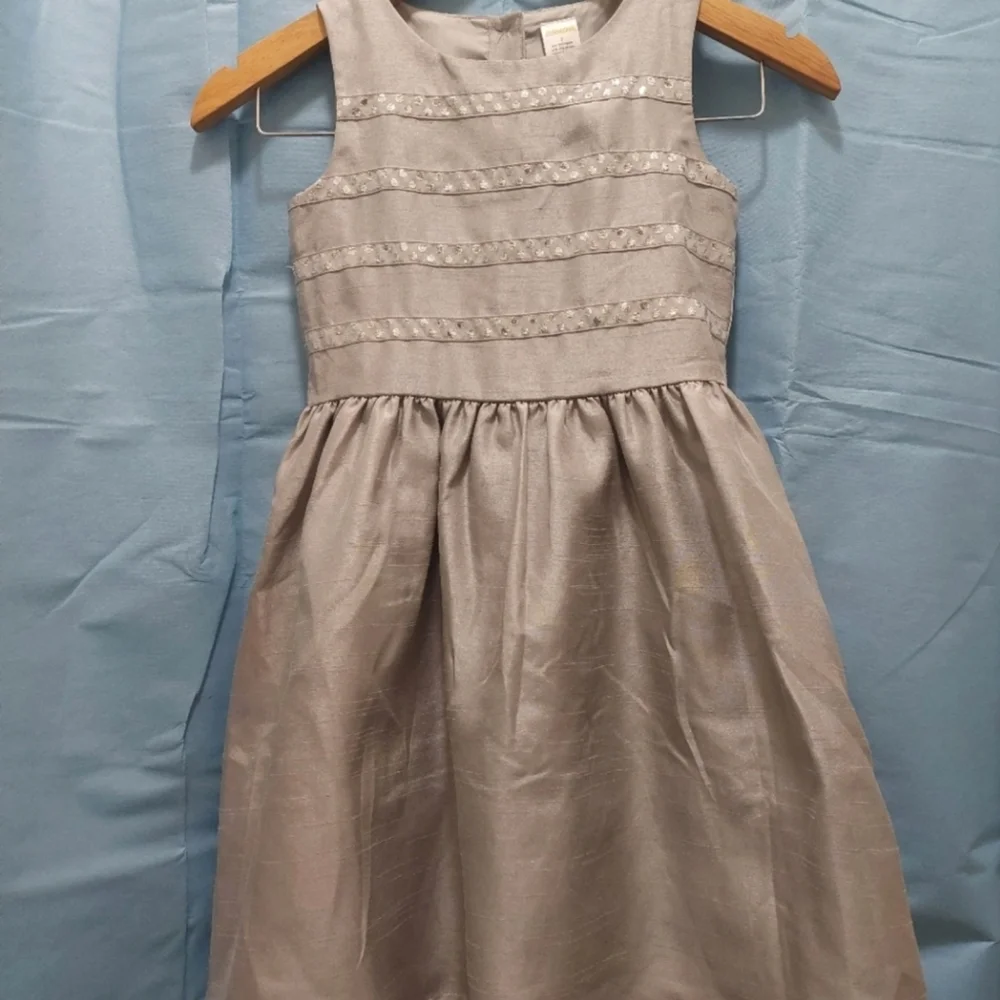 Gymboree Girls Formal Dress Silver Size 7